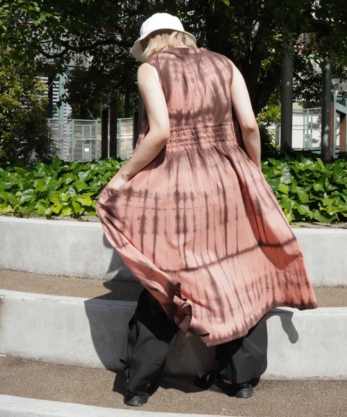 AVIREX（アヴィレックス）の「【直営店限定】2WAY LOSE SHIRT ONEPIECE/ 2ウェイルーズシャツワンピース（ワンピース・レディース・オフホワイト/スモークピンク・FREE）」の7枚目の写真