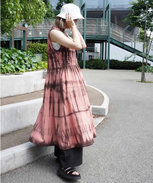 AVIREX（アヴィレックス）の「【直営店限定】2WAY LOSE SHIRT ONEPIECE/ 2ウェイルーズシャツワンピース（ワンピース・レディース・オフホワイト/スモークピンク・FREE）」の10枚目の写真