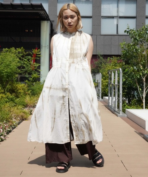 AVIREX（アヴィレックス）の「【直営店限定】2WAY LOSE SHIRT ONEPIECE/ 2ウェイルーズシャツワンピース（ワンピース・レディース・オフホワイト/スモークピンク・FREE）」の12枚目の写真