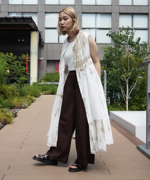 AVIREX（アヴィレックス）の「【直営店限定】2WAY LOSE SHIRT ONEPIECE/ 2ウェイルーズシャツワンピース（ワンピース・レディース・オフホワイト/スモークピンク・FREE）」の16枚目の写真