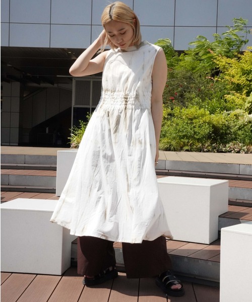 AVIREX（アヴィレックス）の「【直営店限定】2WAY LOSE SHIRT ONEPIECE/ 2ウェイルーズシャツワンピース（ワンピース・レディース・オフホワイト/スモークピンク・FREE）」の19枚目の写真