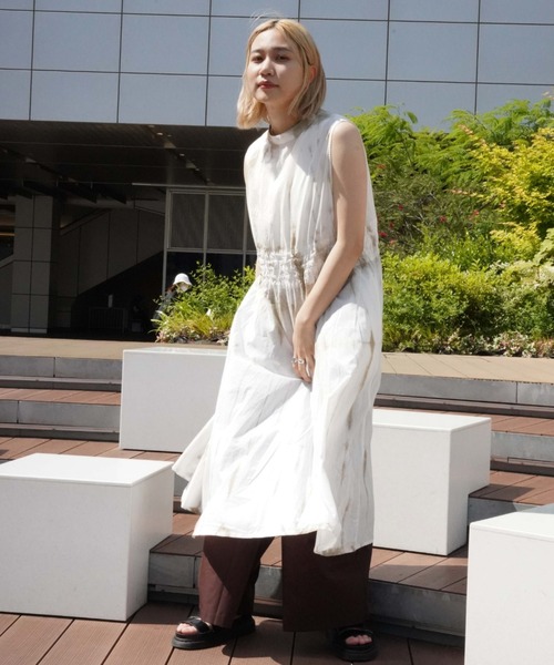 AVIREX（アヴィレックス）の「【直営店限定】2WAY LOSE SHIRT ONEPIECE/ 2ウェイルーズシャツワンピース（ワンピース・レディース・オフホワイト/スモークピンク・FREE）」の21枚目の写真