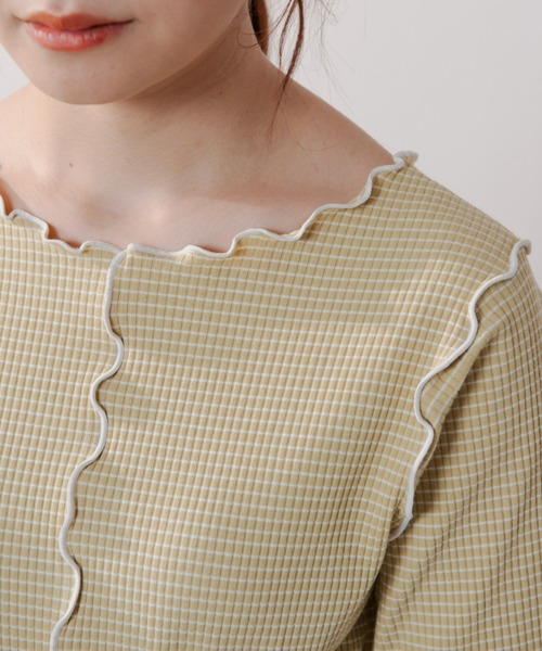 MERLOT（メルロー）の「2wayボーダーメロートップス（Tシャツ/カットソー・レディース・ホワイト/レッド/イエロー・FREE）」の8枚目の写真