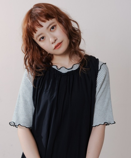 MERLOT（メルロー）の「2wayボーダーメロートップス（Tシャツ/カットソー・レディース・ホワイト/レッド/イエロー・FREE）」の11枚目の写真