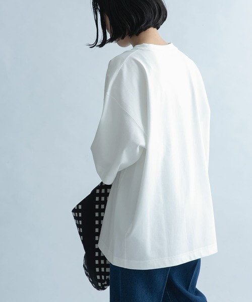 FORK&SPOON（フォークアンドスプーン）の「『ユニセックス』FORK&SPOON　サイドスイッチTシャツ（Tシャツ/カットソー・メンズ・スミクロ/ブルー系その他/オフホワイト・4/5）」の15枚目の写真