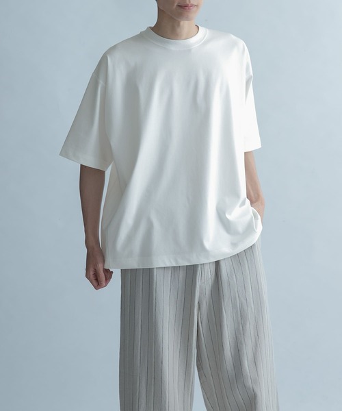 FORK&SPOON（フォークアンドスプーン）の「『ユニセックス』FORK&SPOON　サイドスイッチTシャツ（Tシャツ/カットソー・メンズ・スミクロ/ブルー系その他/オフホワイト・4/5）」の16枚目の写真