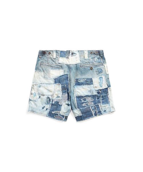 RRL（ダブル アール エル）の「リペアード インディゴ デニム ショート