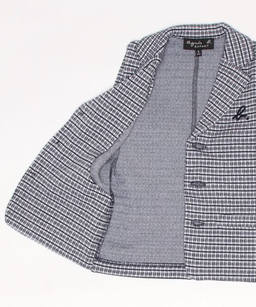 agnes b.（アニエスベー）の「JFN8 E VESTE キッズ チェックジャケット 