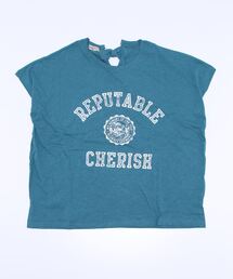 Samansa Mos2 | スラブ天竺後ろリボンカレッジTシャツ(Tシャツ/カットソー)