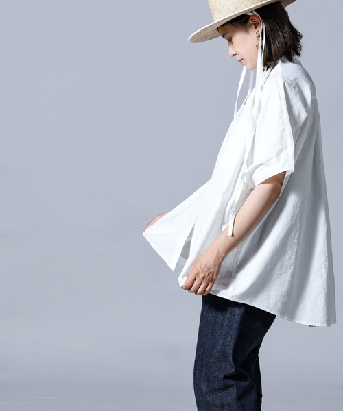 folka（フォルカ）の「【folka（フォルカ）】フレアブラウス（シャツ/ブラウス・レディース・ホワイト/ブラック・ONE SIZE）」の2枚目の写真