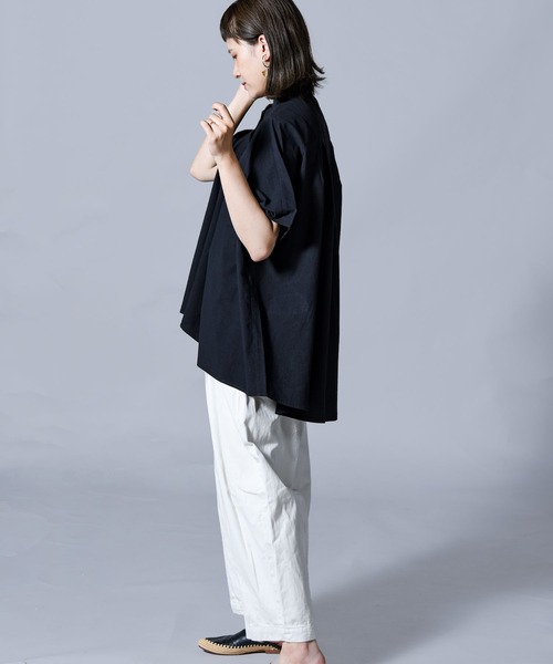 folka（フォルカ）の「【folka（フォルカ）】フレアブラウス（シャツ/ブラウス・レディース・ホワイト/ブラック・ONE SIZE）」の6枚目の写真