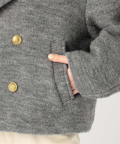 専用 マカフィー シープパイル ショートピーコート 　グレー マカフィー MACPHEE シープパイル ショートPコート （13 ライトグレー