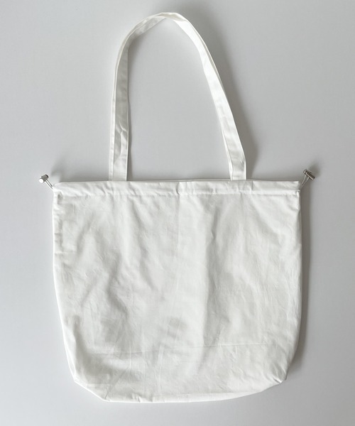 CANAL JEAN(キャナルジーン)の「El mar(エルマール) ドローコードコットントートバッグ(トートバッグ・レディース・ブラック/アイボリー・ONE SIZE)」の5枚目の写真