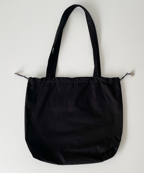 CANAL JEAN(キャナルジーン)の「El mar(エルマール) ドローコードコットントートバッグ(トートバッグ・レディース・ブラック/アイボリー・ONE SIZE)」の8枚目の写真