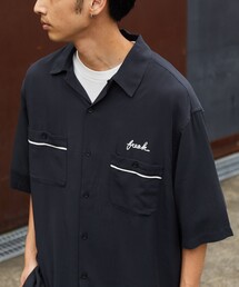 FREAK'S STORE ヒョウ柄　レーヨン シャツ ボーリングシャツ　黒　M 2025年最新】FREAK'S STORE ボウリングの人気アイテム - メルカリ