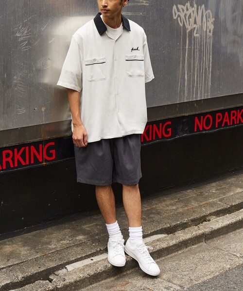 FREAK'S STORE(フリークスストア)の「FREAK'S STORE/フリークスストア VINTAGE ボーリングシャツ SOLID/オープンカラーシャツ(シャツ/ブラウス・メンズ・グリーン/ブラック/オフホワイト/レオパード/その他9・LARGE/SMALL/MEDIUM)」の19枚目の写真