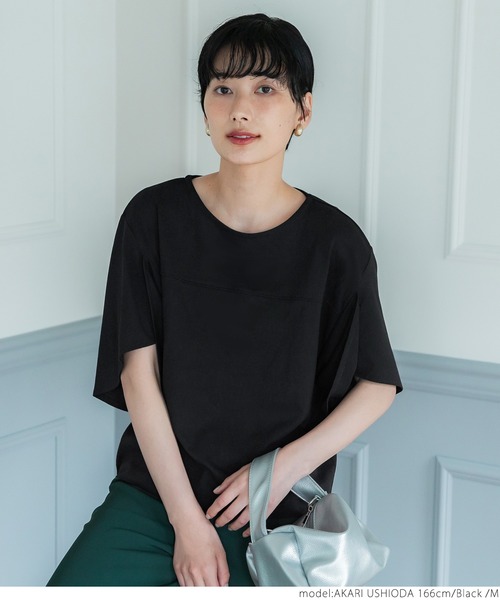 coca（coca）（コカ）の「変形袖Tee（Tシャツ/カットソー・レディース・ホワイト/ブラック・M/L）」の9枚目の写真