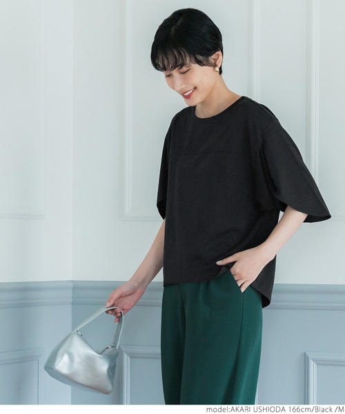 coca（coca）（コカ）の「変形袖Tee（Tシャツ/カットソー・レディース・ホワイト/ブラック・M/L）」の10枚目の写真