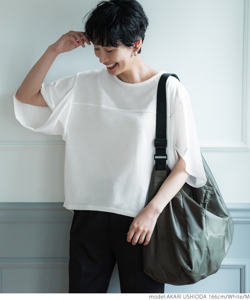 coca（coca）（コカ）の「変形袖Tee（Tシャツ/カットソー・レディース・ホワイト/ブラック・M/L）」の8枚目の写真