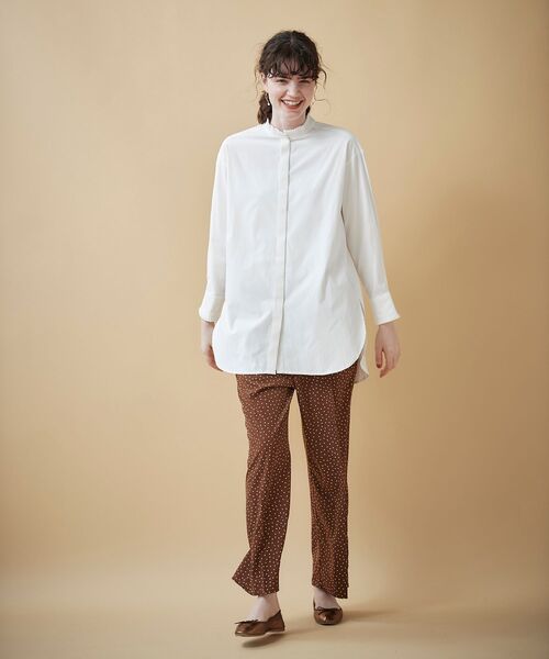 le.coeur blanc(ルクールブラン)の「プリーツカラーロングシャツ(シャツ/ブラウス・レディース・オフホワイト/サックスブルー/ブルー系その他4・38)」の5枚目の写真