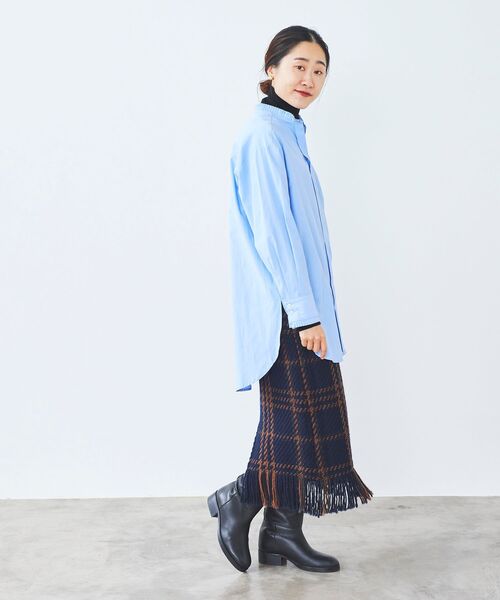 le.coeur blanc(ルクールブラン)の「プリーツカラーロングシャツ(シャツ/ブラウス・レディース・オフホワイト/サックスブルー/ブルー系その他4・38)」の15枚目の写真