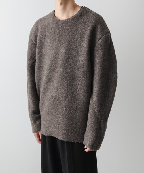 ATTACHMENT（アタッチメント）の「ウールフリース クルーネックプルオーバー / WO FLEECE CREW NECK PULLOVER（ニット/セーター・メンズ・ダークグレー/ブラウン/グリーン・2/1/3）」の6枚目の写真