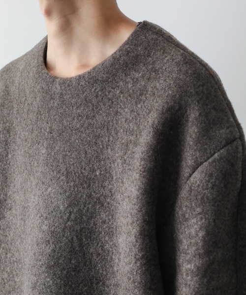ATTACHMENT（アタッチメント）の「ウールフリース クルーネックプルオーバー / WO FLEECE CREW NECK PULLOVER（ニット/セーター・メンズ・ダークグレー/ブラウン/グリーン・2/1/3）」の9枚目の写真