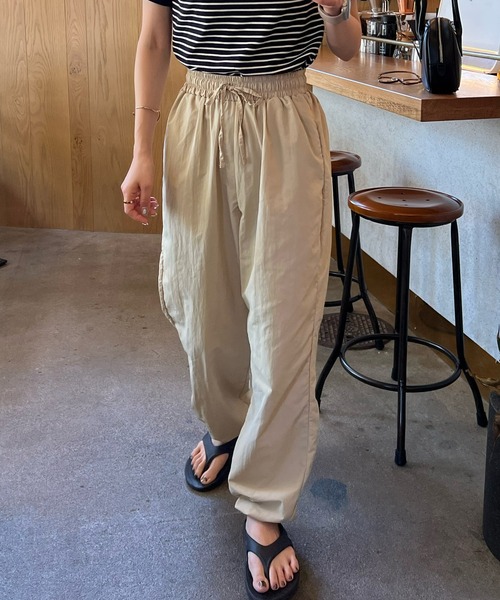 LE MORE(リモア)の「ナイロンカーゴパンツ(カーゴパンツ・レディース・ピンク/アイボリー/ベージュ・FREE)」の10枚目の写真