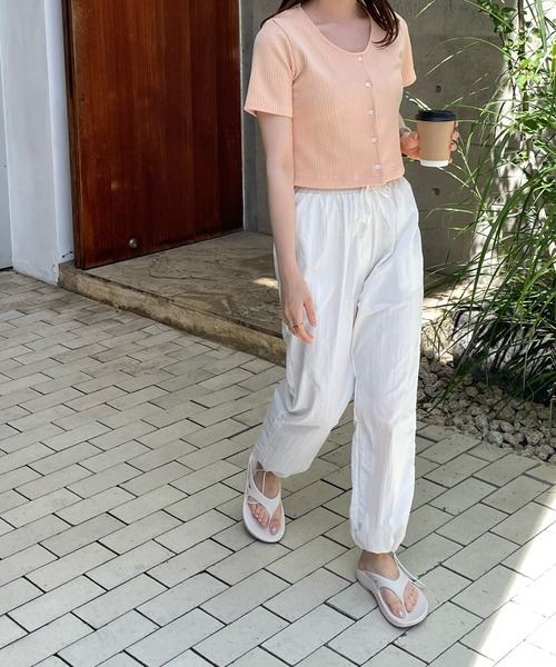 LE MORE(リモア)の「ナイロンカーゴパンツ(カーゴパンツ・レディース・ピンク/アイボリー/ベージュ・FREE)」の19枚目の写真