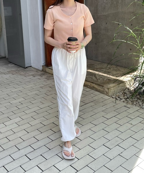 LE MORE(リモア)の「ナイロンカーゴパンツ(カーゴパンツ・レディース・ピンク/アイボリー/ベージュ・FREE)」の20枚目の写真