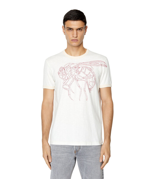 メンズ Tシャツ スリムフィット 刺繍 Tシャツ カットソー Diesel ディーゼル のファッション通販 Zozotown