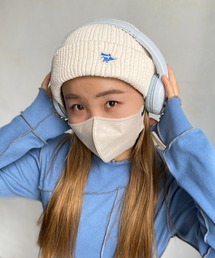 ロゴ刺繍パネルリブニットキャップ