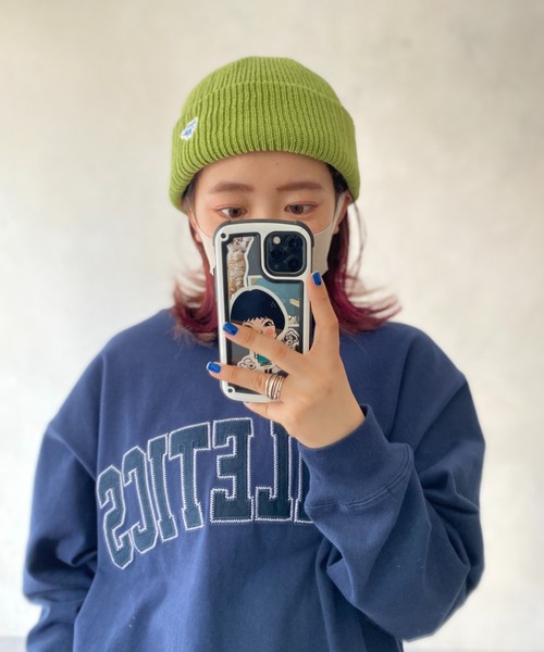 MILLER（ミラー）の「ロゴ刺繍パネルリブニットキャップ（ニットキャップ/ビーニー・レディース・アイボリー/ブラック/ベージュ/グリーン/オレンジ・FREE）」の6枚目の写真