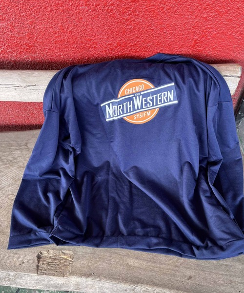 ARCADE（アーケード）の「NORTH WESTERN ロゴ 韓国風 ルーズスウェットプルオーバー ロンTEE（スウェット・レディース・ネイビー/グレー・FREE）」の13枚目の写真