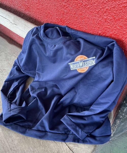 ARCADE（アーケード）の「NORTH WESTERN ロゴ 韓国風 ルーズスウェットプルオーバー ロンTEE（スウェット・レディース・ネイビー/グレー・FREE）」の14枚目の写真