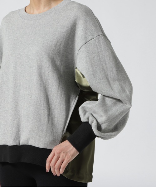 Risley（リズレー）の「Risley/リズレー/布帛切替プルオーバー（Tシャツ/カットソー・レディース・ホワイト/ネイビー/グレー・F）」の14枚目の写真