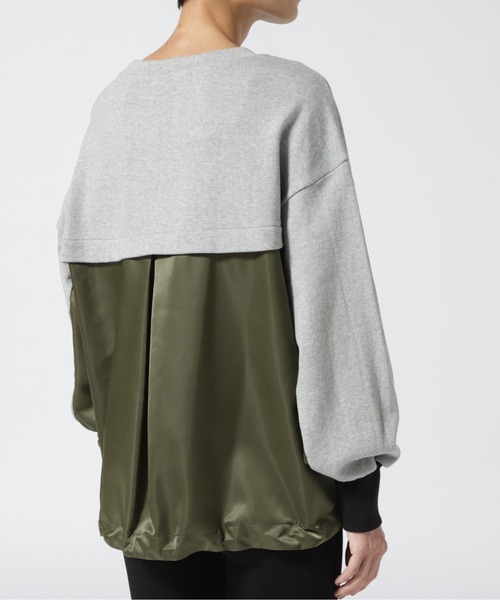 Risley（リズレー）の「Risley/リズレー/布帛切替プルオーバー（Tシャツ/カットソー・レディース・ホワイト/ネイビー/グレー・F）」の11枚目の写真