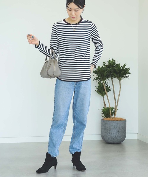 コットン天竺 ボーダー カットソー（Tシャツ/カットソー