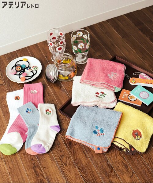 アデリアレトロ（アデリアレトロ）の「アデリアレトロ　ソックス（ソックス/靴下・キッズ・ホワイト/オフホワイト/サックスブルー/ピンク・24/15 /18/21）」の7枚目の写真