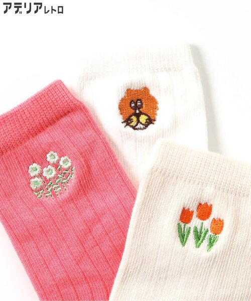 アデリアレトロ（アデリアレトロ）の「アデリアレトロ　ソックス（ソックス/靴下・キッズ・ホワイト/オフホワイト/サックスブルー/ピンク・24/15 /18/21）」の10枚目の写真