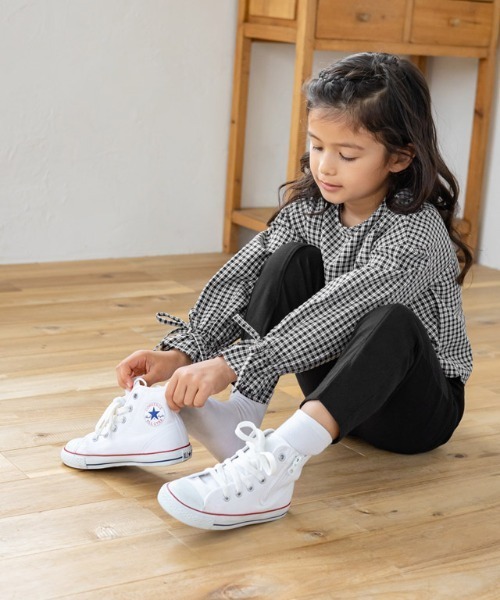 lulpini（ルルピー二）の「kids 2wayチェックキャンディブラウス（シャツ/ブラウス・キッズ・ブラック×ホワイト/ネイビー系・S/M/L）」の7枚目の写真