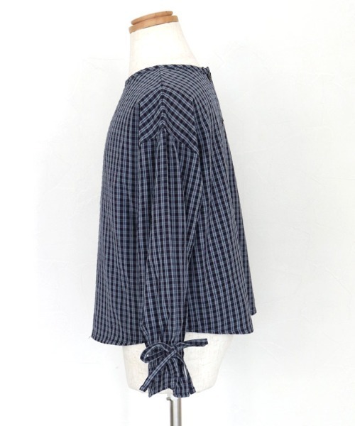 lulpini（ルルピー二）の「kids 2wayチェックキャンディブラウス（シャツ/ブラウス・キッズ・ブラック×ホワイト/ネイビー系・S/M/L）」の21枚目の写真