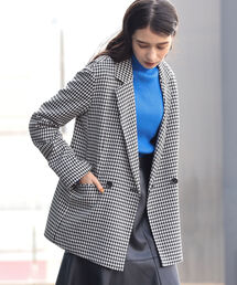 Ray BEAMS | Ray BEAMS / チェック 2ボタン ダブル ジャケット(テーラードジャケット)