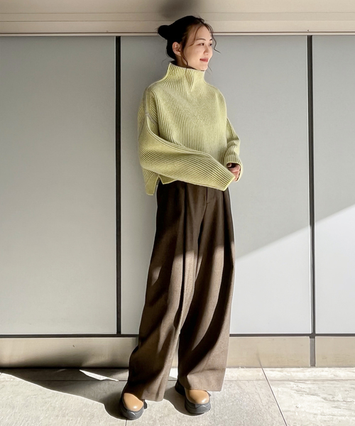 PROVOKE (プロヴォーク)の「【PROVOKE / プロヴォーク】 deformation タックパンツ(スラックス・レディース・ブラウン・FREE)」の12枚目の写真