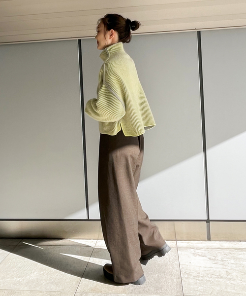 PROVOKE (プロヴォーク)の「【PROVOKE / プロヴォーク】 deformation タックパンツ(スラックス・レディース・ブラウン・FREE)」の14枚目の写真