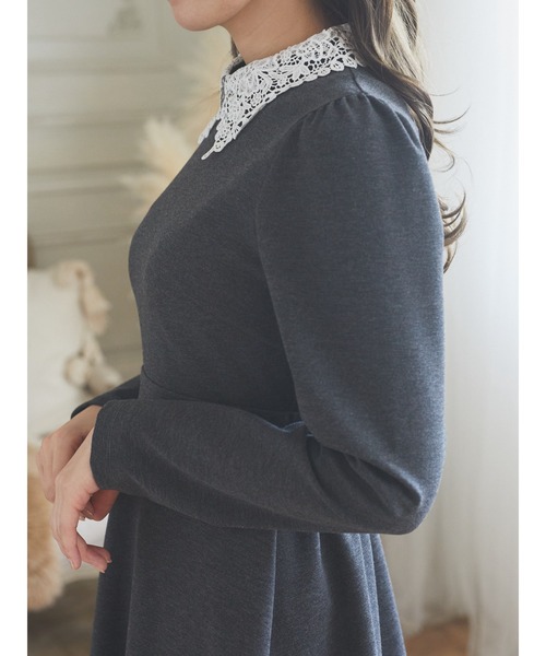 Areeam（アリーム）の「衿レースワンピース（ドレス・レディース・チャコールグレー/ベージュ・FREE）」の13枚目の写真