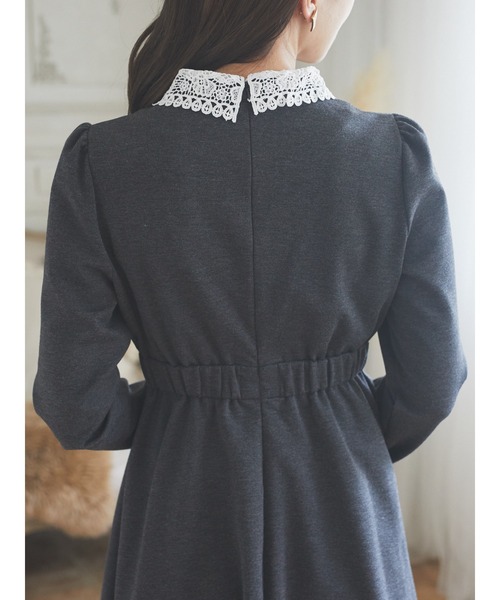 Areeam（アリーム）の「衿レースワンピース（ドレス・レディース・チャコールグレー/ベージュ・FREE）」の14枚目の写真