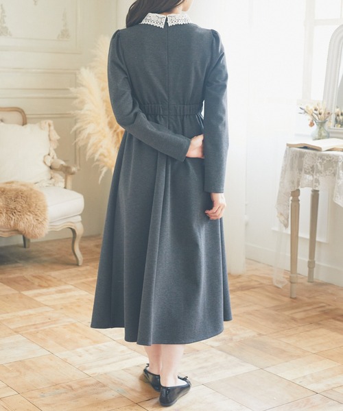 Areeam（アリーム）の「衿レースワンピース（ドレス・レディース・チャコールグレー/ベージュ・FREE）」の10枚目の写真