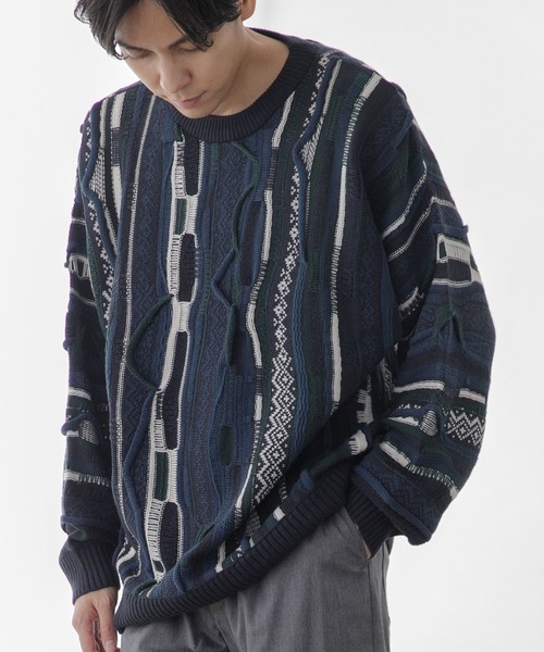 LAKOLE（ラコレ）の「クージーニットプルオーバー / 353213（ニット/セーター・メンズ・ブラック/ダークブラウン/ネイビー・MEDIUM/LARGE）」の3枚目の写真