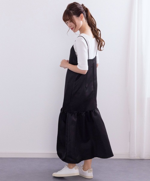 ETERNITY SELECT(エタニティ セレクト)の「タフタキャミワンピ(ワンピース・レディース・ブラック/ブラウン・M/L)」の18枚目の写真
